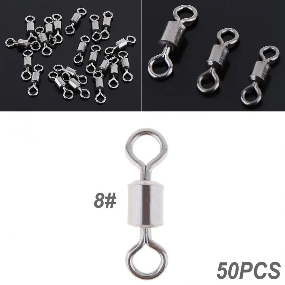 50 шт./лот 8 # высокопрочный шариковый подшипник в форме бочонка рыболовный