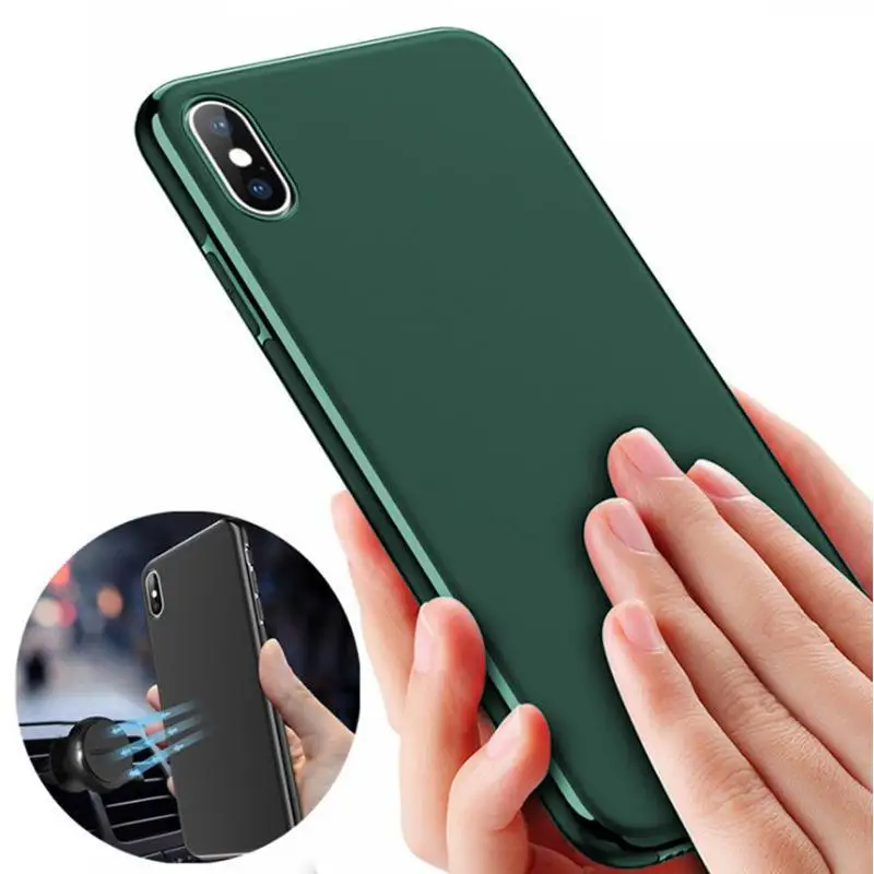 Подходит для iphone x чехол для мобильного телефона xs Матовый Магнитный чехол для автомобиля из ТПУ мягкий чехол для iphone XS