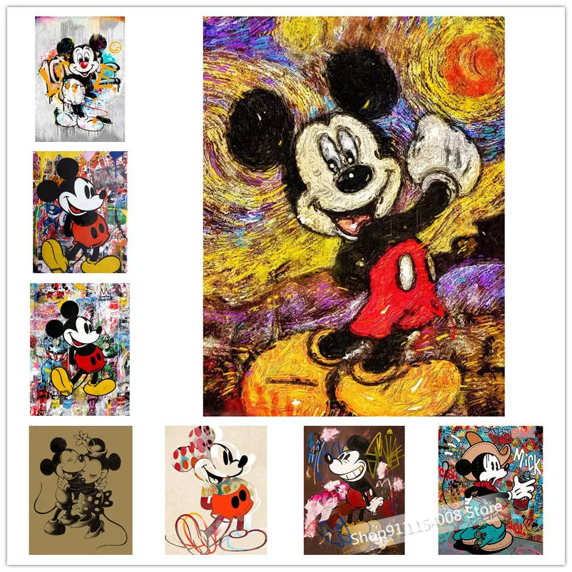 

5D DIY diamond painting cross stitch Disney mouse full diamond square diamond embroidery mosaic Christmas Minnie Mickey gift