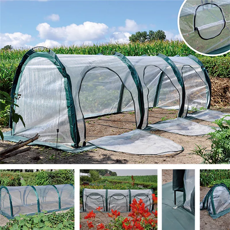 

300x100x100cm PVC Garden Greenhouse Cover Foldable Tent Waterproof Protect Plant Flower Planting Heat Proof Cold Proof Grow Tent