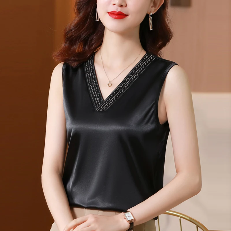 Шелковые топы для женщин Атласный Женский Топ на бретелях сексуальный женский