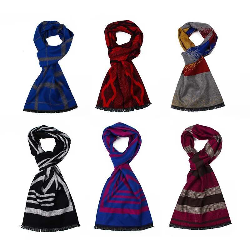 

Variety 2019 New Men Scarf Elongated Fashion Cashmere Scarves Luxury Brand Matagorda Plaid Winter Warmth Muffler Men Accessories