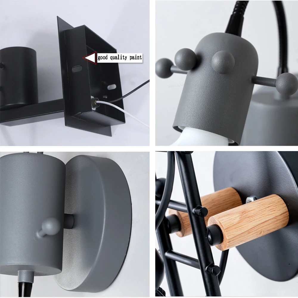 Настенная Светодиодная лампа в американском индустриальном стиле железные