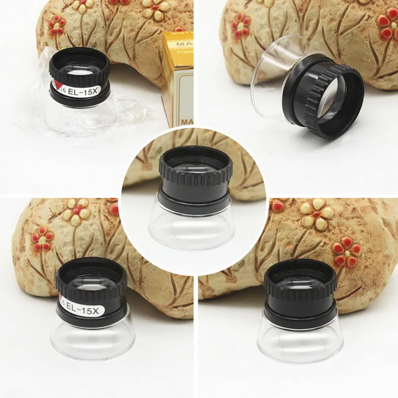 15X Портативный мини Ювелир Часы лупа инструмент Монокуляр увеличительное стекло
