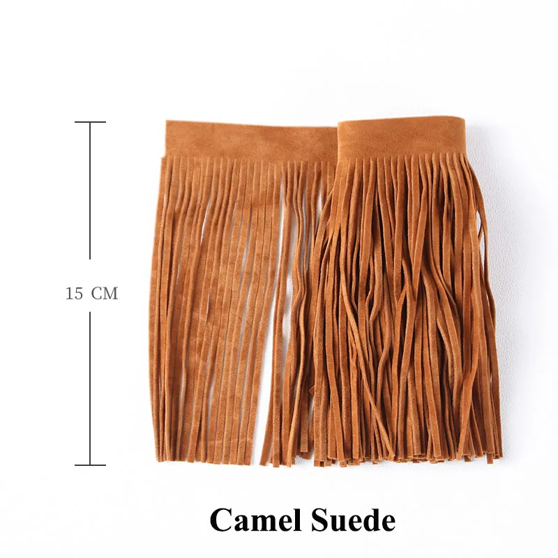 camel suede Meetee 2 метра 15 см кожа замша кисточкой Кружева утолщаются ленты для сумки багажа одежда аксессуары ручной DIY украшения TF207 - Цвет: camel suede