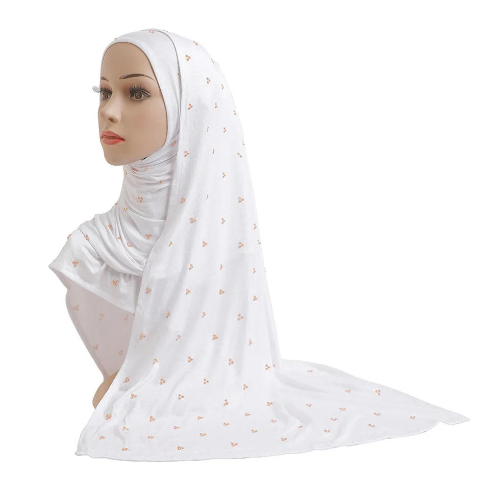 Украшенные бисером хиджаб искусственные малайзийские хиджабы мусульманская