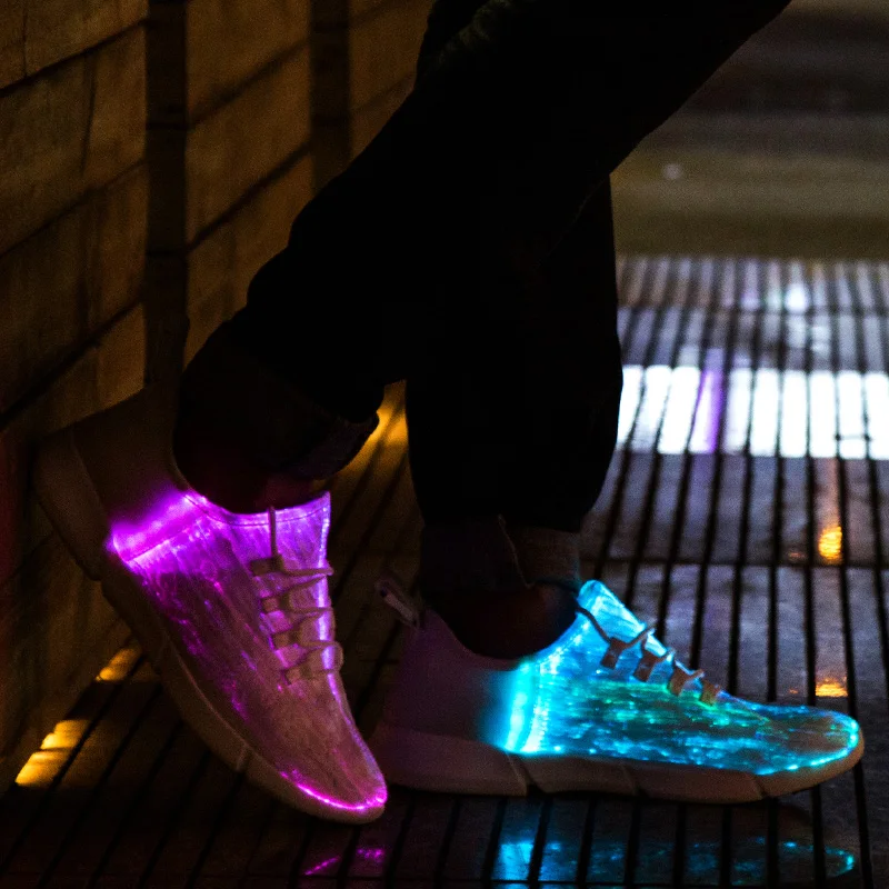 Светящиеся кроссовки для мальчиков и девочек подростков 11 цветов перезаряжаемые