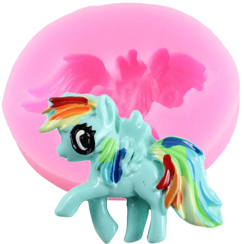 Силиконовая форма для торта 3D единорог полимерная глина смола формы помадки