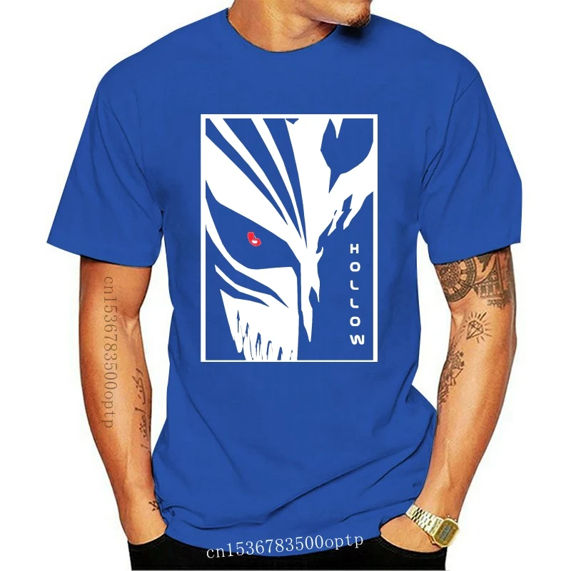 

Anime Hollow Mask T Shirt Men Graphic Bleach Ichigo Kurosaki Graphic Print Free Shipping Tshirt