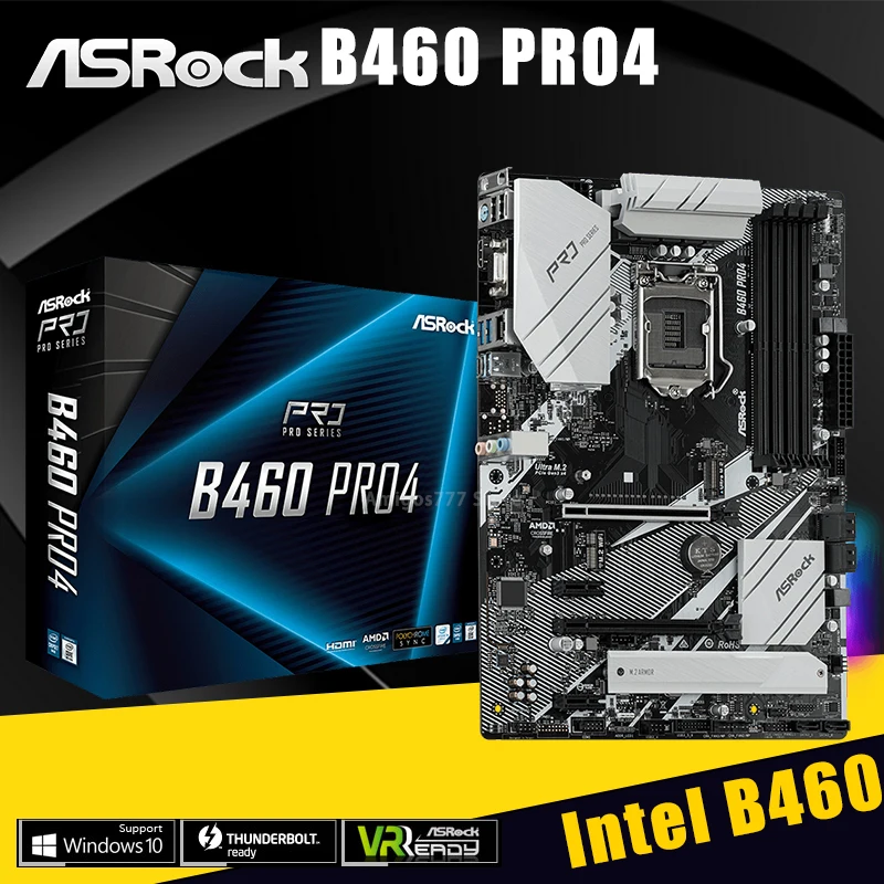 Online ASRock B460 Pro4 Motherboard LGA 1200 DDR4 PCI-E 3,0 M.2 SATAIII HDMI-Kompatibel VGA Overlocking 128GB Desktop Placa-Mãe ATX NEUE