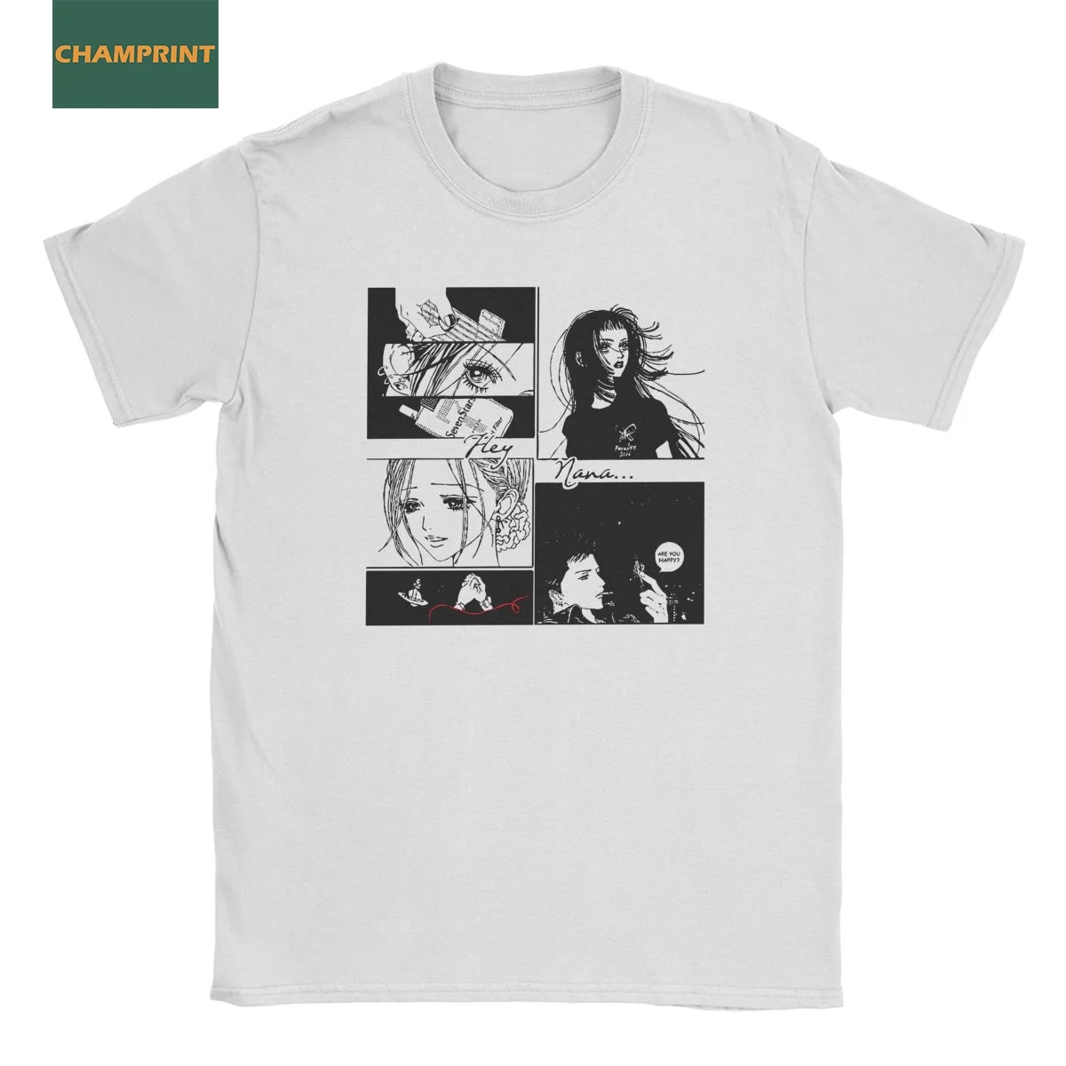 

Hey Nana Osaki T Shirt for Men Cotton Amazing T-Shirt Round Collar Manga Anime Tees Short Sleeve Clothing Plus Size