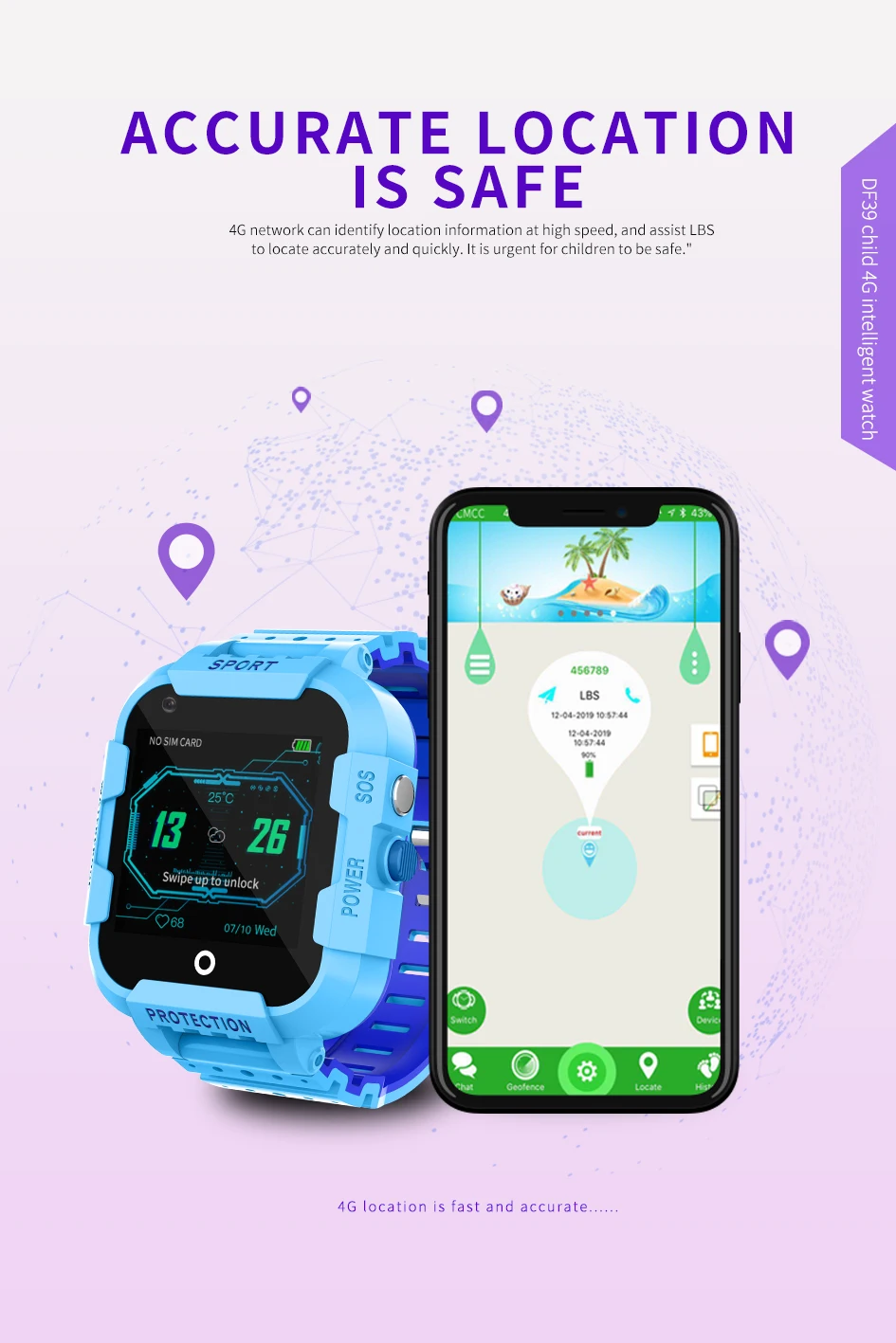 Детские Водонепроницаемые Смарт-часы с GPS-трекером камерой GPS LBS Wi-Fi | Электроника