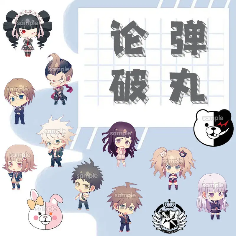 

New D4 Super Danganronpa Brooch Anime Naegi Makoto Maizono Sayaka Monomi Badges Handmade Acrylic Epoxy Lapel Pin Gifts