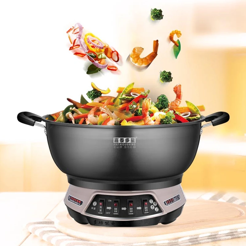 Чугунная электрическая кастрюля вок электрический горячий горшок ВОК печь для