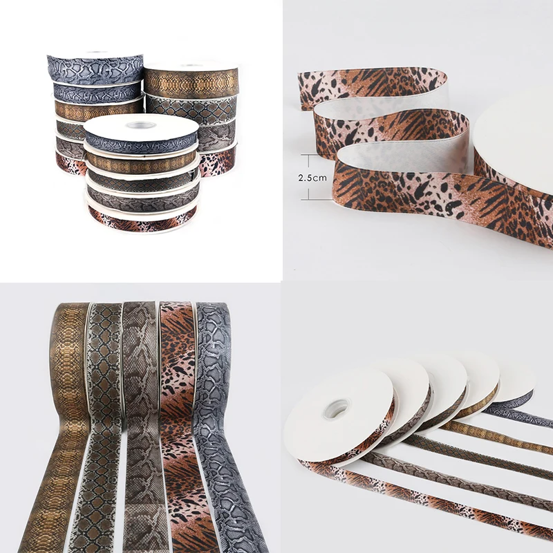 Лента из полихлопка со змеиным и леопардовым принтом для вечерние украшения дома