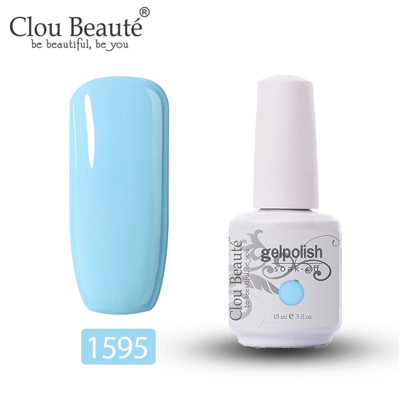 Гель-лак серии Clou Beaute Caramel, УФ светодиодный лак для ногтей, лак для маникюра, лак для ногтей, чистый цвет, долговечный Гибридный гвоздь, гель - Цвет: 1595