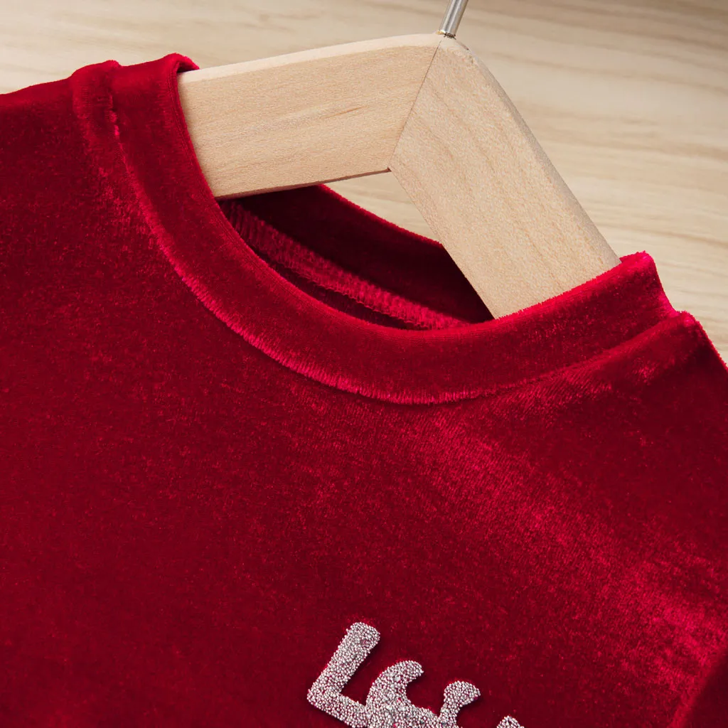 Одежда для маленьких девочек зимнее платье Детский комбинезон на Рождество топы