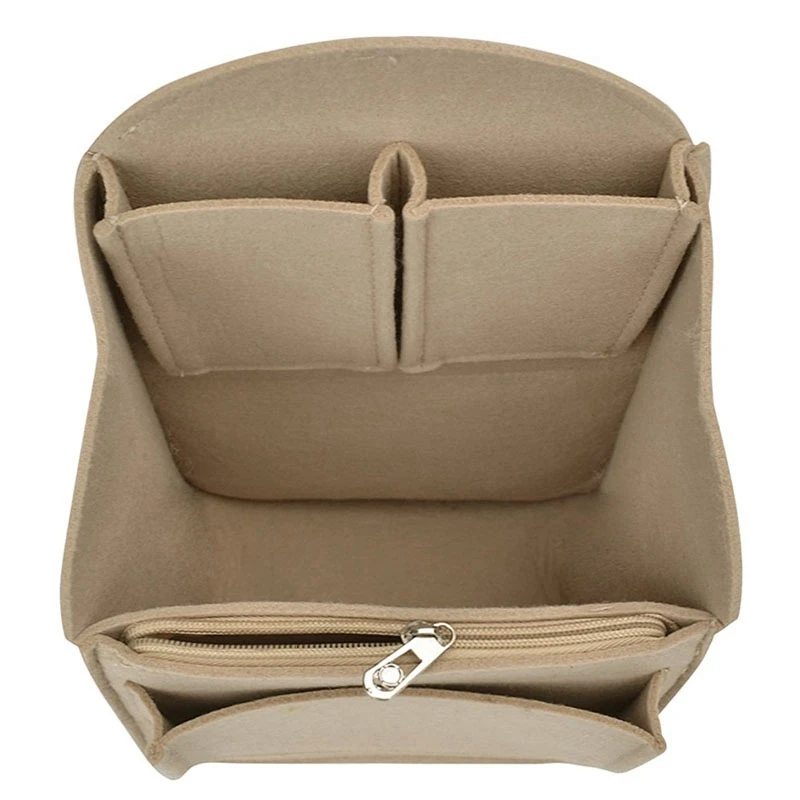 Felt Backpack Insert Organizer Storage Bag Universal In Men Women Shoulder Tote Bags Handbag Organizers(Dark Khaki) | Дом и сад