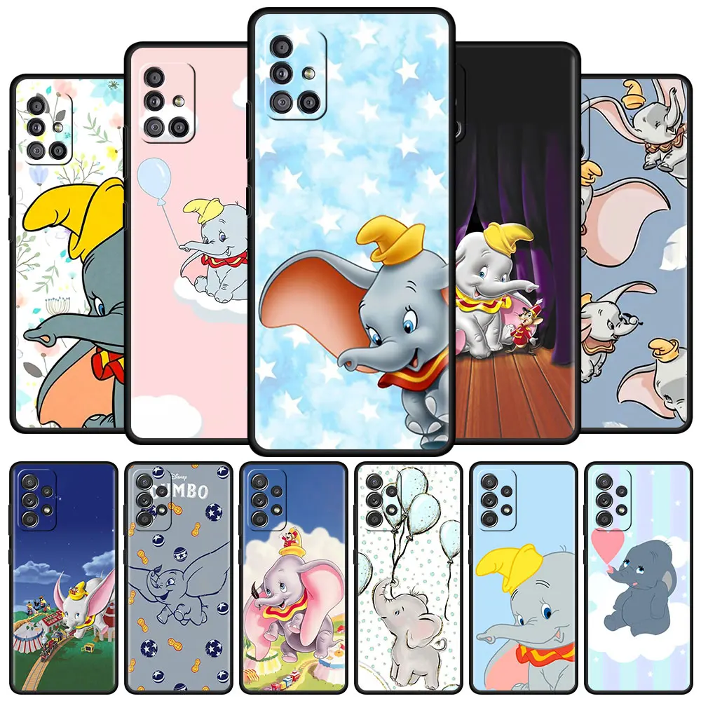 

Disney Case for Samsung Galaxy A11 A41 A22 A51 A42 A02 A01 A91 A71 5G Shockproof Soft Funda Dumbo Phone Cover