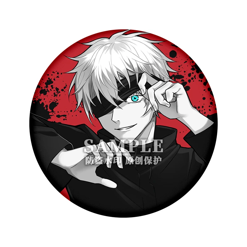 

Jujutsu Kaisen Anime NEW Cartoon Gojo Satoru Yuji Itadori Sukuna Fushiguro Megumi Metal Badge Brooch Pin Buttons Collection
