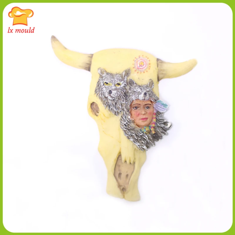 

Новая силиконовая форма LXYY в виде портрета головы, индийский пластырь для помадки, полимерная фотобумага