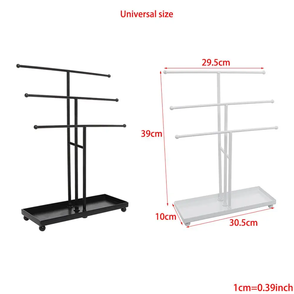 Металлические 3 уровня Настольный браслет и ожерелье с золотым Органайзер