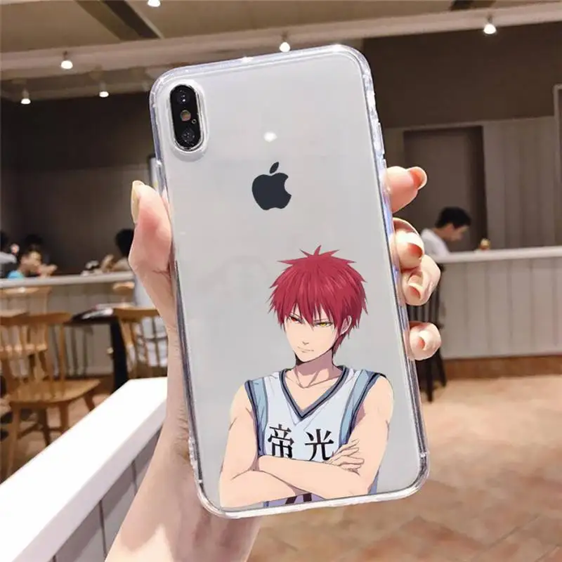 

Anime Kurokos Basket basketball Phone Case Transparent soft For iphone 5 5s 5c se 6 6s 7 8 11 12 plus mini x xs xr pro max