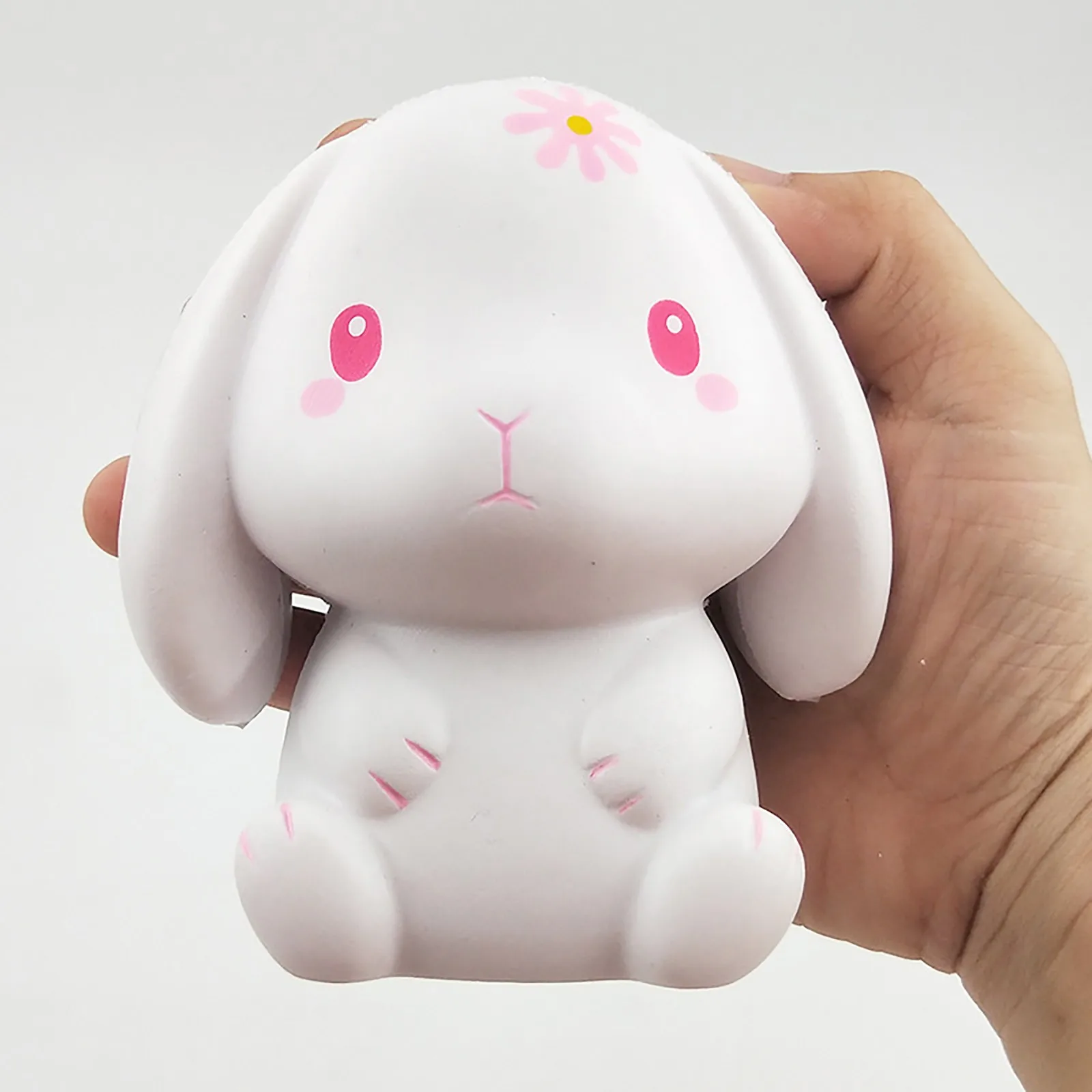 

kawaii Decor Simulation Cute White Rabbit Rabbit Decompression Decompression Toy Home Decoration Accessories N50