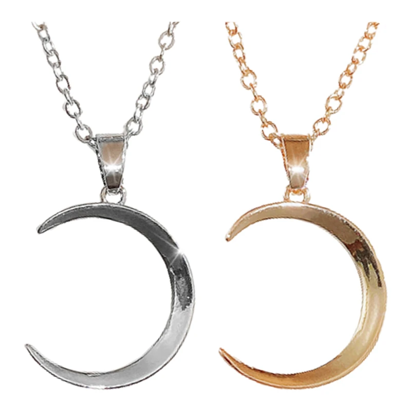 

Silver Color/Gold Color Moon Necklaces For Women Fashion Versatile Girls Accessories Delicate Pendant Jewelry