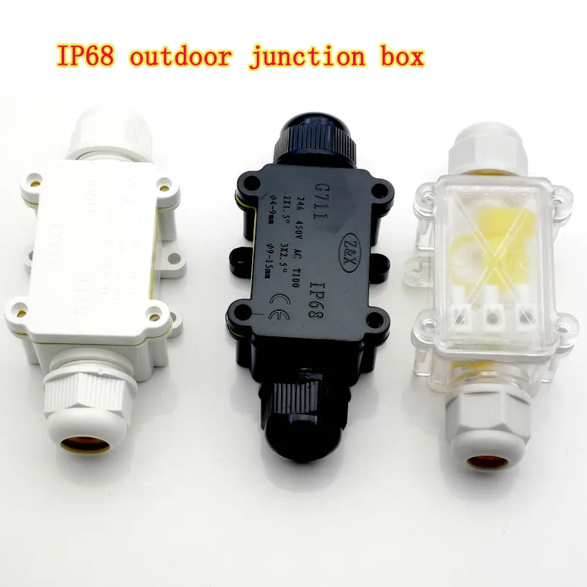 Caja de conexiones impermeable IP68, 2 vías, 6-12mm, sellada, ignífuga, para exteriores, conector de Cable, funda para luces Led