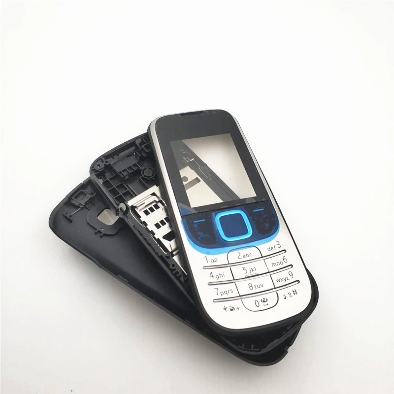 

Хорошее качество, Новая задняя крышка батарейного отсека для Nokia 2322, Крышка корпуса, дверная рамка + задняя крышка батарейного отсека + клави...