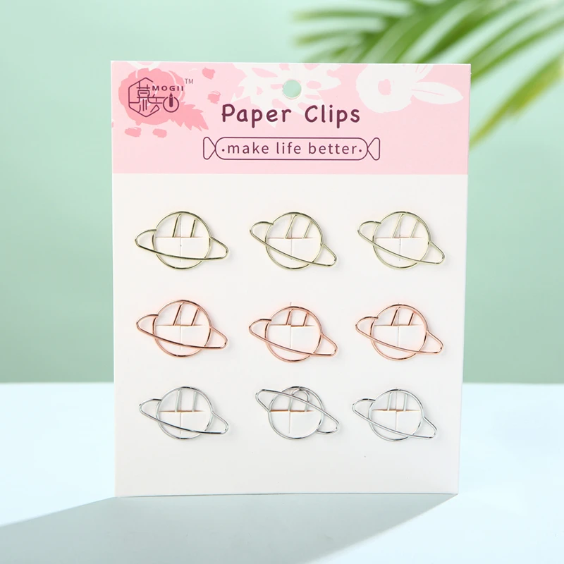 9 шт./упак. MOGII Новинка офисная комплектующие поставки милые Бумага зажимы Kawaii
