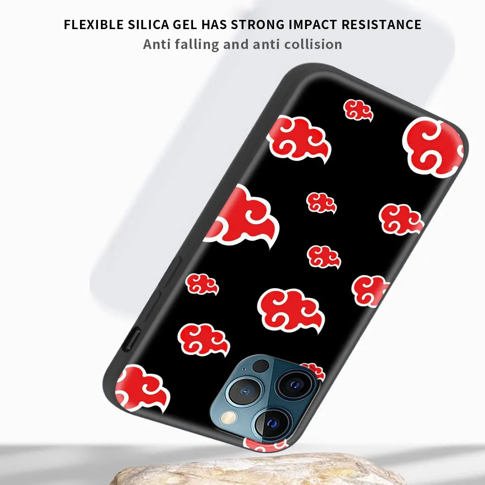 Чехол Akatsuki с аниме N-Наруто для iPhone 11 12 Pro Max чехол телефона 7 8 Plus SE2020 X XR XS роскошный