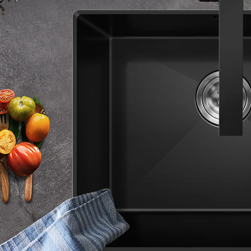 

304 Stainless Steel Kitchen Sink Multiple Size Single Bowl Undermount Basin For Kitchen Fixture Improvement With Drainage