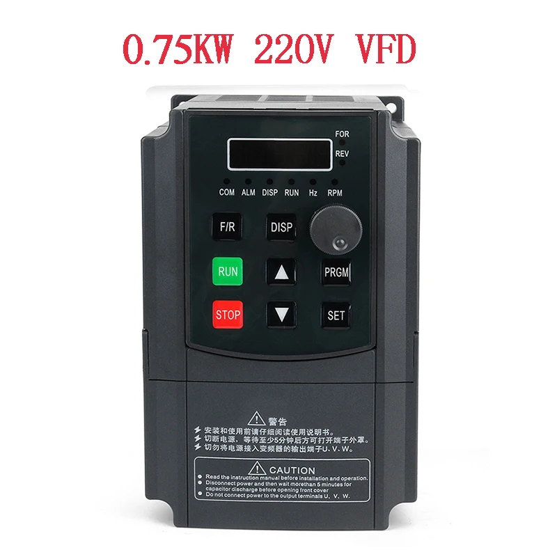 220 кВт 220 В VFD инвертор 3 кВт 4 кВт преобразователь частоты 1P вход 3P выход в для ЧПУ мотор шпинделя - Цвет: 0.75KW 220V VFD