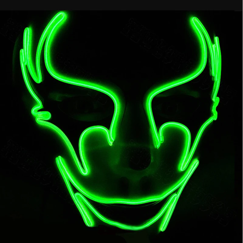 2019 New creative mask Halloween atmosphere props Funny LED illuminating scary ghost Blue/Yellow/Green | Дом и сад