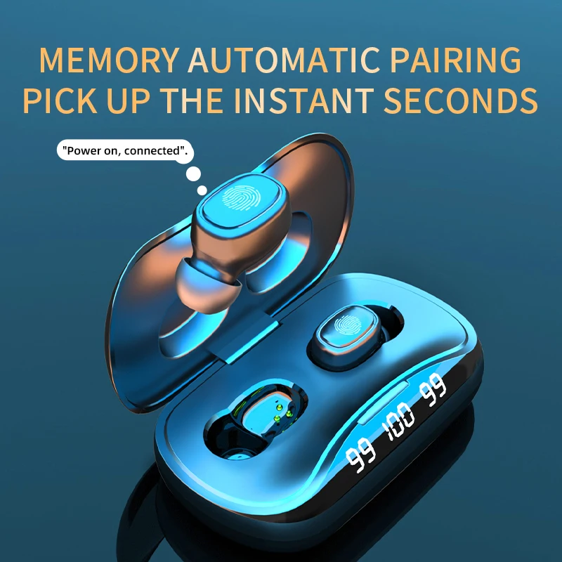 

TWS Wireless Headphones Touch Earphones Sport Earbud Headset Bluetooth-compatible Mic Waterproof Headphones For All Smartphones