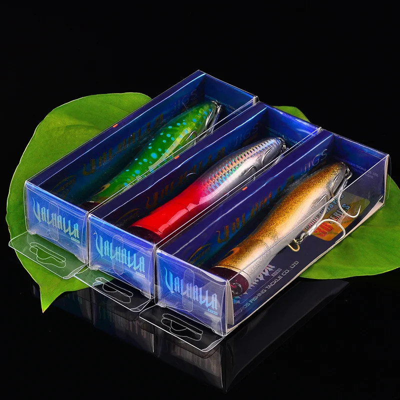 

3Pcs Popper Fishing Lures 13.5cm 34.5G Crankbait Artificial Wobbler Hard Baits Topwater Minnow Fishing Lure Peche Leurre