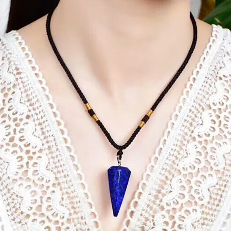 Подвеска из натурального камня jourssnow Lapis Lazuli Spirit маятниковая Ожерелье безопасное