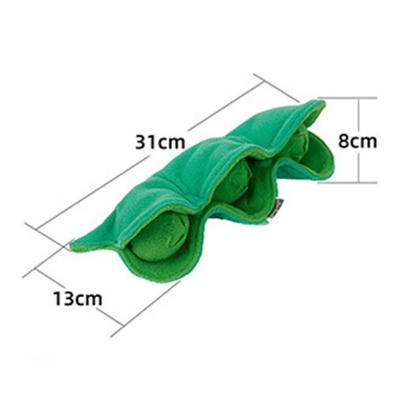 

Pet Plush Toys Dog Squeak Leaking Food Toys Funny Pea Ball Plush Toy IQ Training Dog Toys Cotton Stuffed Vegetable Doll