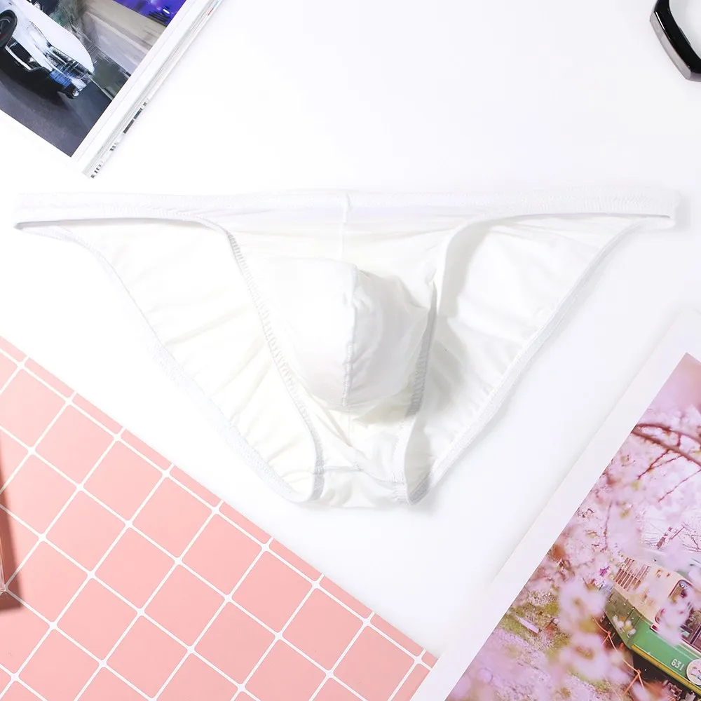

Bulge Pouch Briefs Comfortable Fashion Fashionable Ice Silk Men Sexy Soft