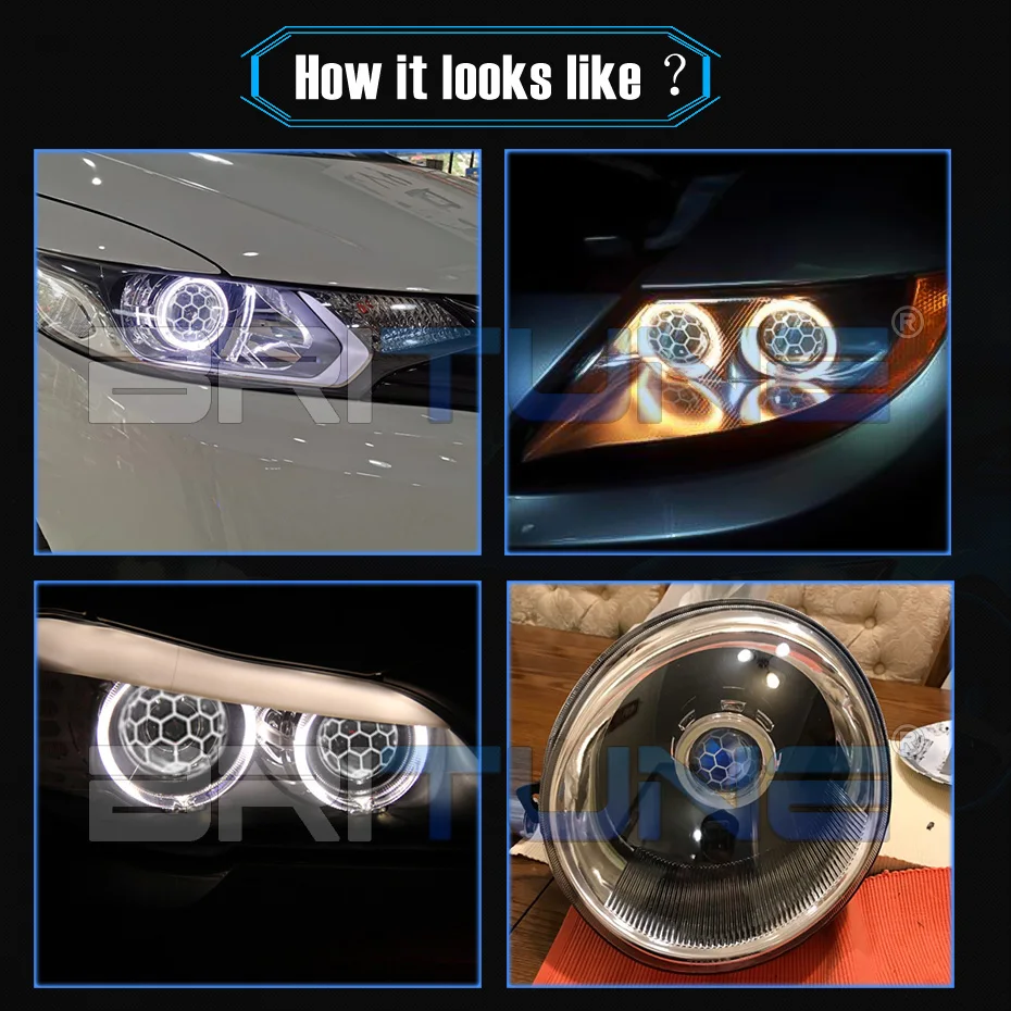 HID биксеноновые линзы для фар светодиодные ангельские глазки дхо автомобилей