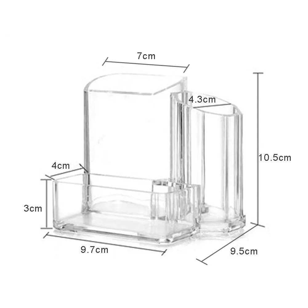 

Transparent Acrylic Cosmetic Storage Box Desktop Comb Lipstick Makeup Organizer Eyebrow Pencil Storage Tube Storage Box