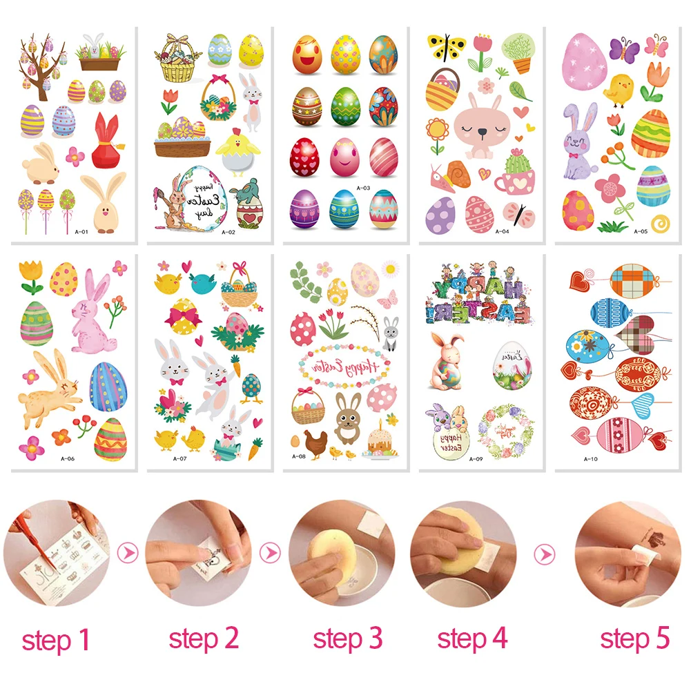 10 шт./компл. и Серебрянного цвета татуаж стильная футболка с изображением