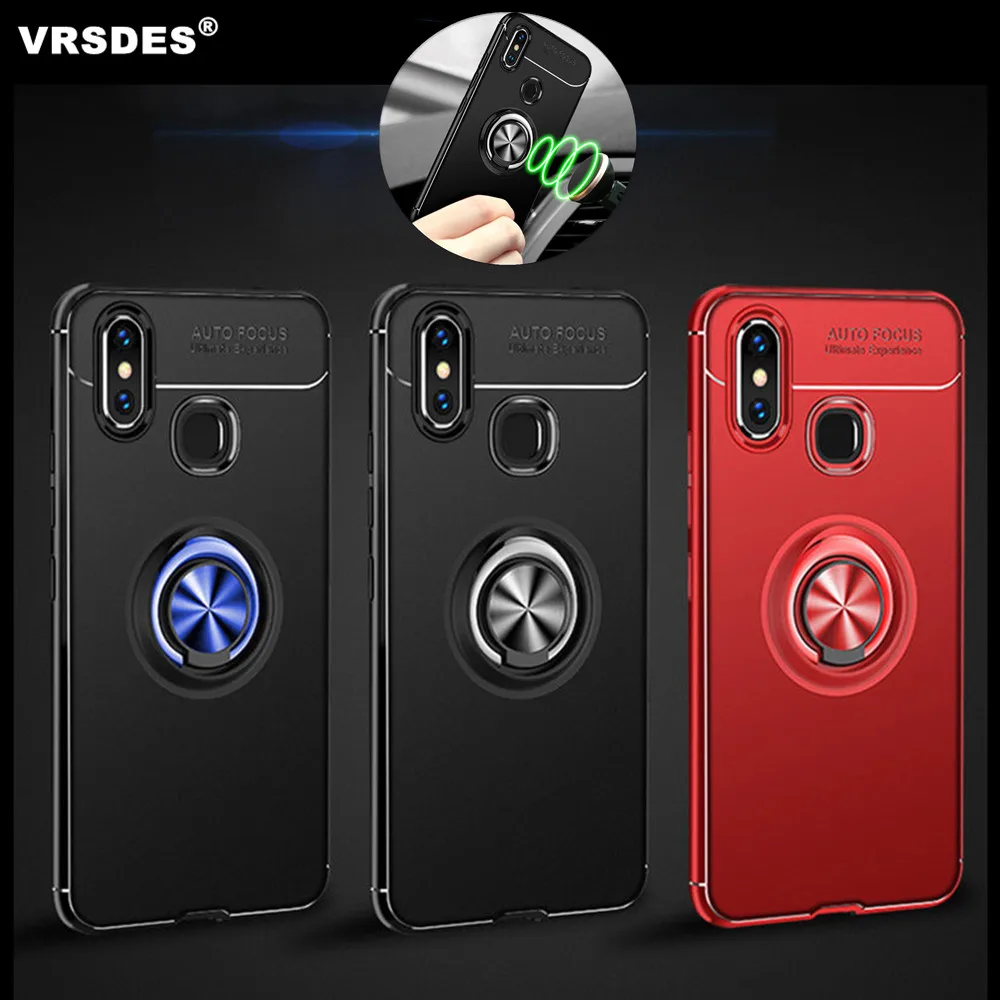 Вращающийся магнитный автомобильный держатель кольцо для Xiaomi 8 SE Mi 6X 5X A1 A2 Note 3 Max