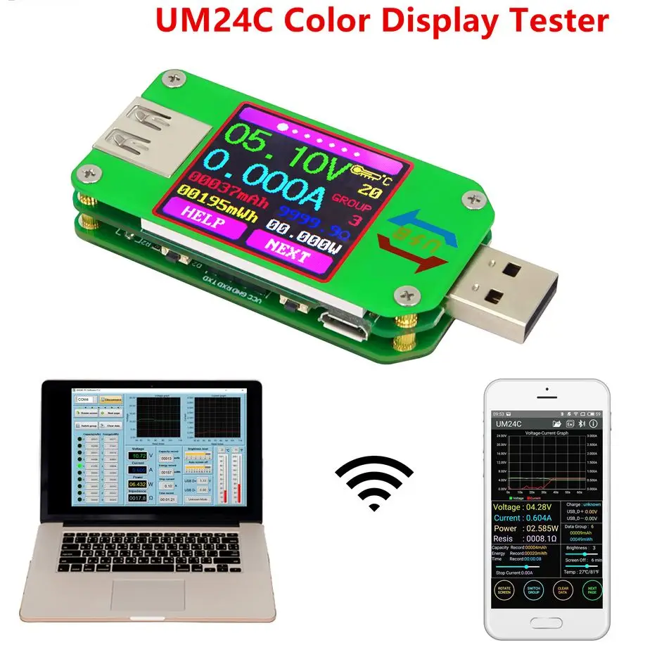 

For APP USB 2.0 LCD Display Voltmeter Ammeter Battery Charge Voltage Current Meter Multimeter Cable Measure Tester