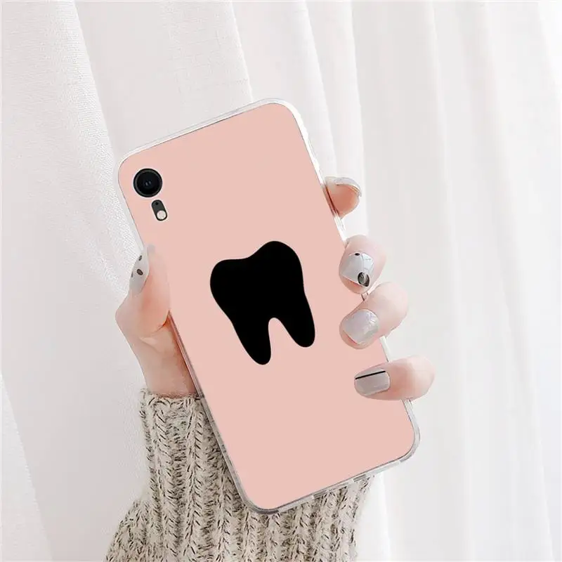 

Cute Wisdom Teeth Tooth DIY Painted Bling Phone Case For iPhone X XS MAX 11 11 pro max 6 6s 7 7plus 8 8Plus 5 5S XR SE 2020