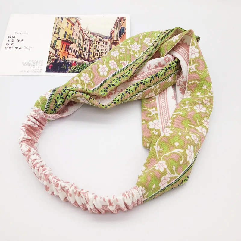 Женская этническая повязка на голову с узлом элегантный головной убор для