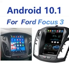Автомагнитола для Ford Focus 3 Mk 3 2012-2017, мультимедийный проигрыватель с экраном в стиле Tesla, MP5, GPS-навигацией, Android 10,1, 2din