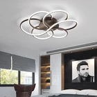 Современная светодиодная люстра VeiHao для гостиной, спальни, Кабинета AC85-265V, Потолочная люстра, светильник с затемнением, домашнее освещение